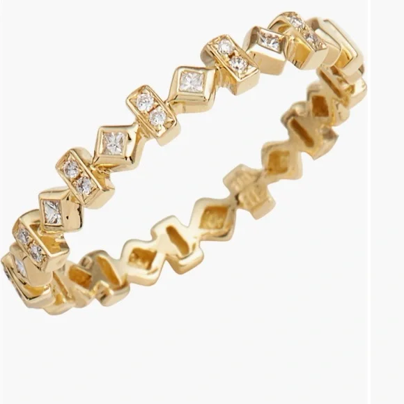 Bony Levy Liora 18k Gold Diamond Stacking Band Ring Nordstrom 6.5 - Picture 1 of 11